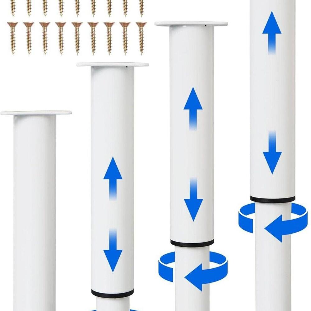 4 PCS Adjustable Height Bed Support Legs for Bed Frame/Bed Center Slat, Heavy